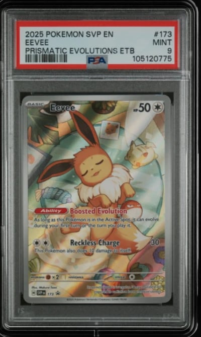 2025 POKEMON SVP EN-SV BLACK STAR PROMO #173 EEVEE PSA 9