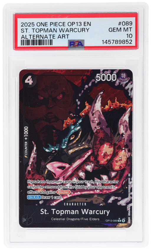 2025 One Piece Carrying On His Will Alternate Art St. Topman Warcury #OP13089 PSA 10