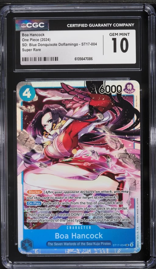 2024 One Piece Japanese Starter Deck Blue Donquixote Doflamingo SR Boa Hancock #ST17-004 CGC 10 GEM MINT