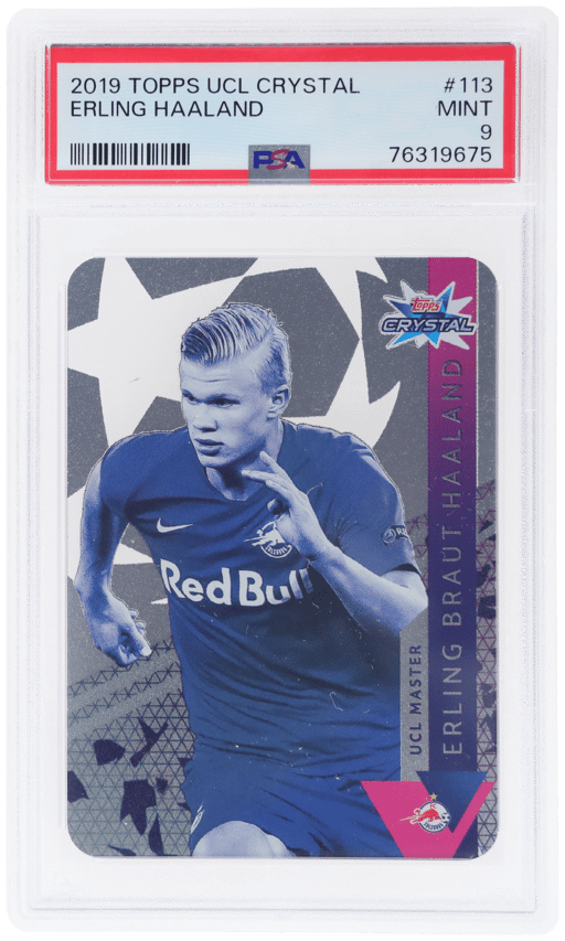 2019 Topps Crystal UEFA Champions League Erling Haaland #113 PSA 9