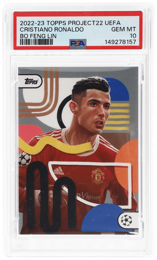 2022 Topps Project22 UEFA Bo Feng Lin Cristiano Ronaldo PSA 10