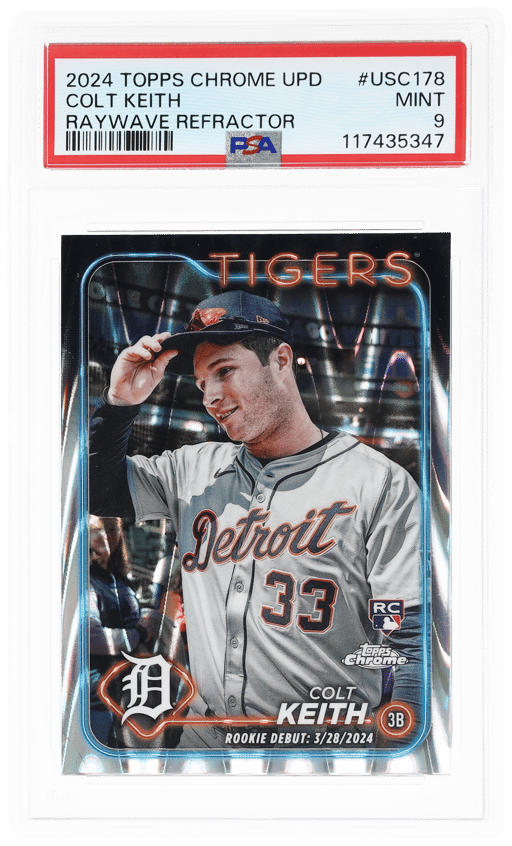 2024 Topps Chrome Update Raywave Refractor Colt Keith #USC178 PSA 9