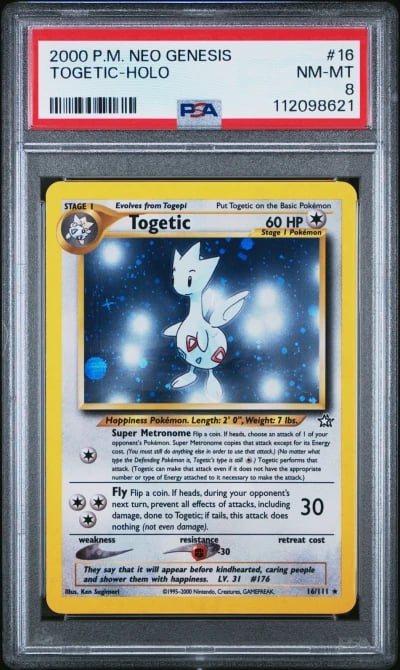 2000 POKEMON NEO GENESIS #16 TOGETIC-HOLO PSA 8