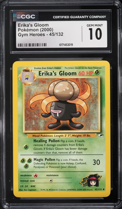 2000 Pokemon Gym Heroes Erika's Gloom #45 CGC 10 GEM MINT