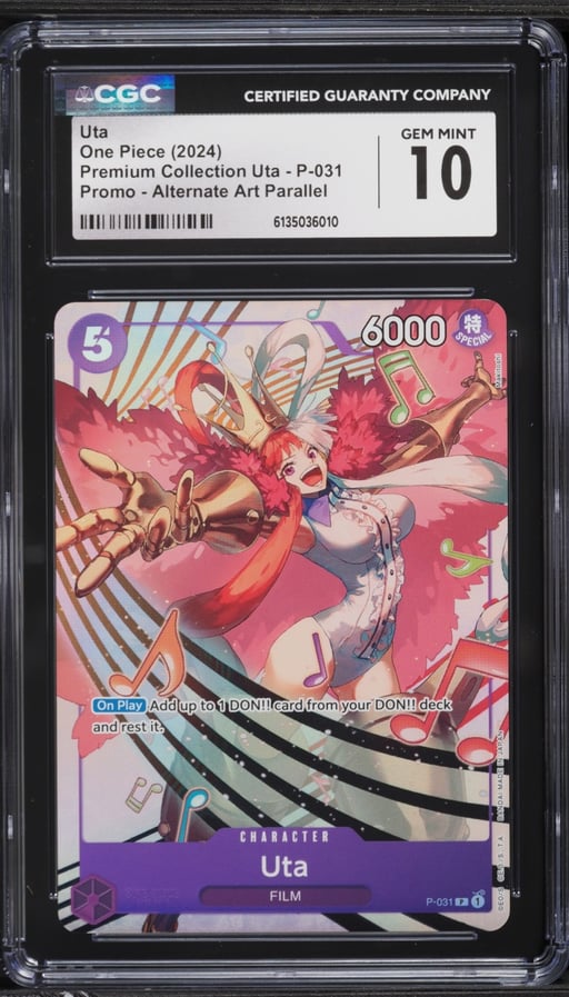 2024 One Piece Premium Collection Alternate Art Parallel Uta #P-031 CGC 10 GEM MINT