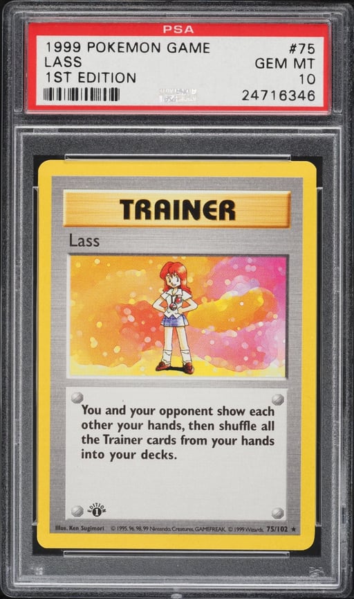 1999 Pokemon Base Set Shadowless 1st Edition Lass #75 PSA 10 GEM MINT