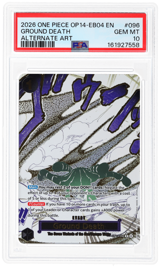 2026 One Piece the Azure Sea's Seven Alternate Art Ground Death #OP14096 PSA 10