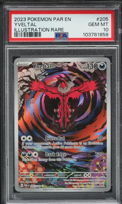2023 Pokemon Scarlet & Violet Paradox Rift IR Yveltal #205 PSA 10 GEM MINT