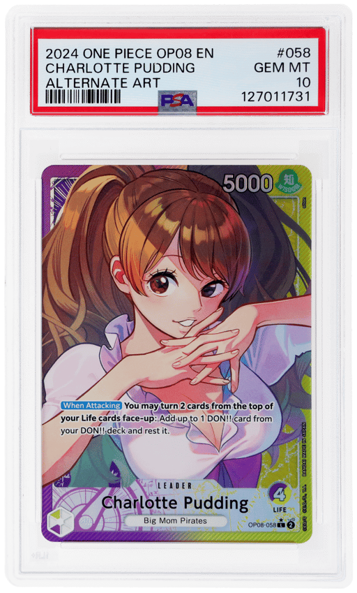 2024 One Piece Two Legends Alternate Art Charlotte Pudding #OP08058 PSA 10