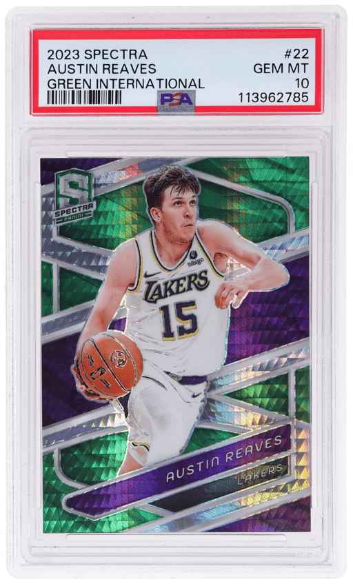 2023 Panini Spectra Green International Austin Reaves #22 PSA 10