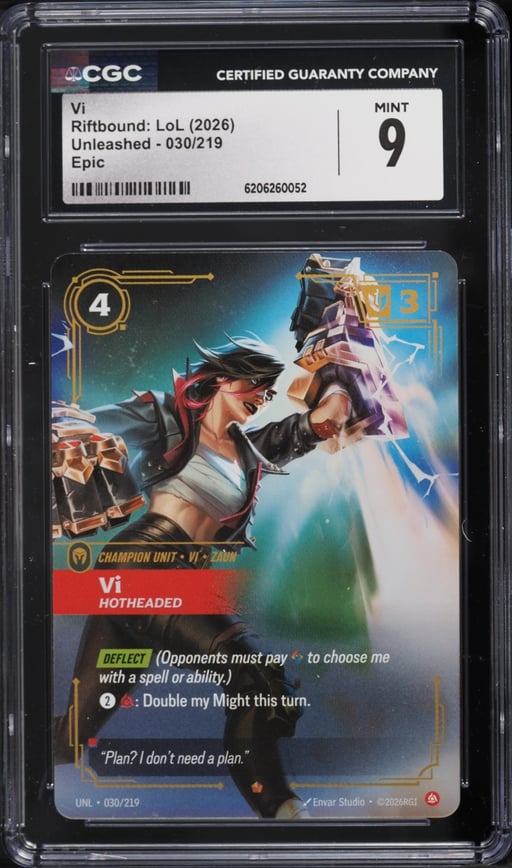 2026 Riftbound League Of Legends LoL Unleashed Vi #30 CGC 9 MINT