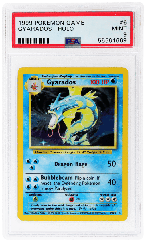 1999 Pokemon Base Set Holo Gyarados #6 PSA 9