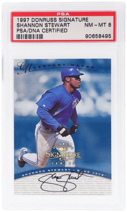 1997 Donruss Signature Series Century Marks Shannon Stewart 6/100 PSA/DNA Auth