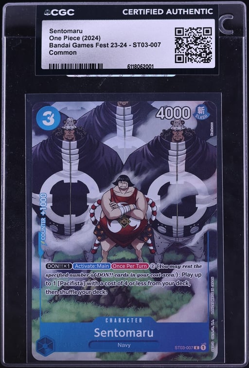 2024 One Piece Bandai Games Fest '23 Sentomaru #ST03-007 CGC AUTH