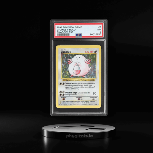 1999 Pokemon Base Set Holo Shadowless Chansey #3 PSA 7