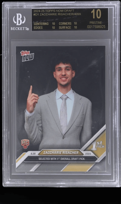 2024 Topps Now Draft Zaccharie Risacher #D1 /4099 BGS BL