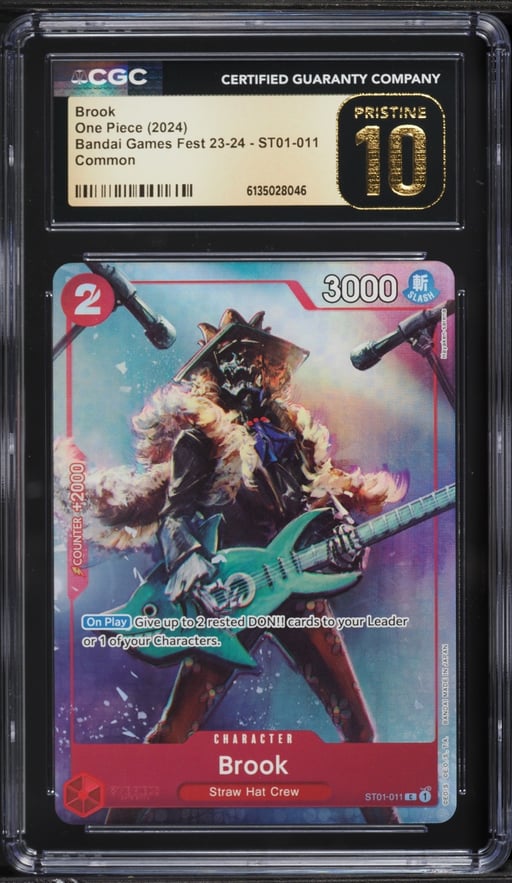 2024 One Piece Bandai Games Fest '23-'24 Brook #ST01-011 CGC 10 PRISTINE