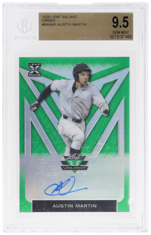 2020 Leaf Valiant Autograph Green Austin Martin #BA-AM1 44/99 BGS 9.5
