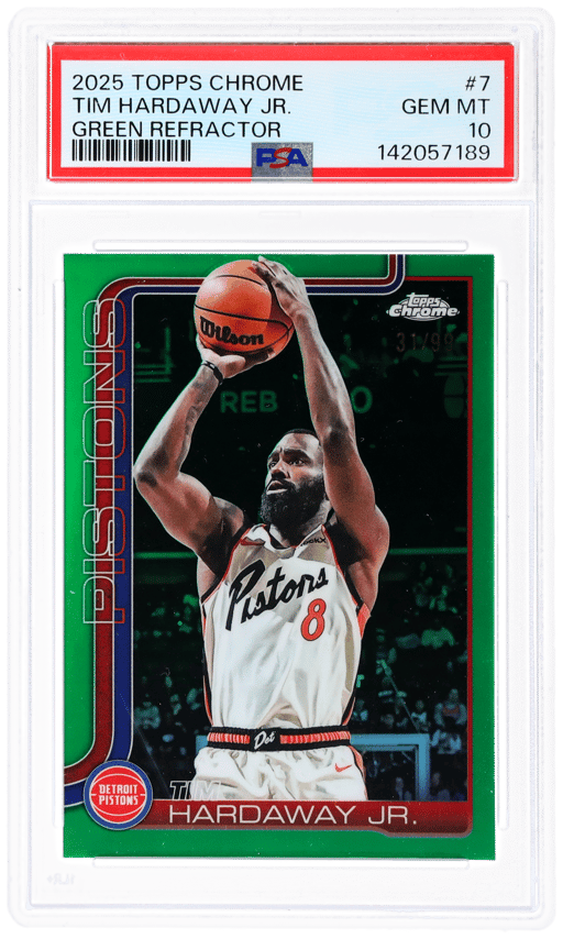 2025 Topps Chrome Green Refractor Tim Hardaway Jr. #7 31/99 PSA 10