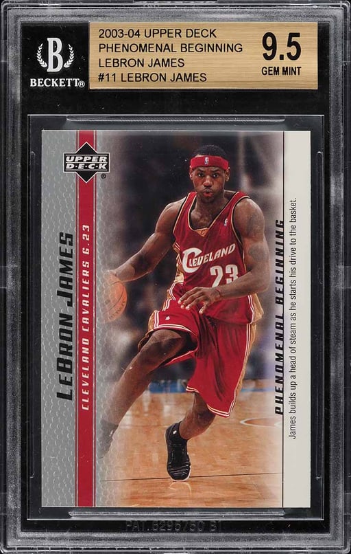 2003 Upper Deck Phenomenal Beginning LeBron James ROOKIE #11 BGS 9.5 GEM MINT