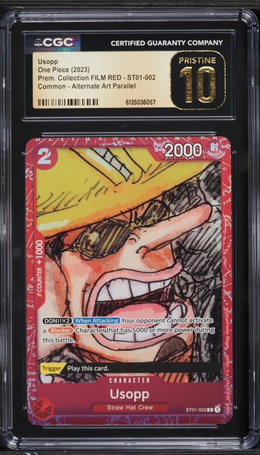 2023 One Piece Premium Collection Film Red Alt Art Usopp #ST01-002 CGC 10 PRISTINE