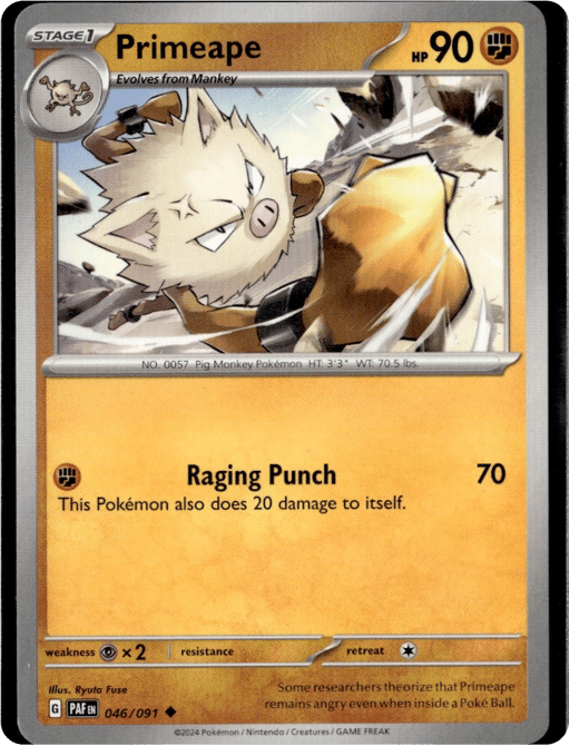 2024 Primeape #46 Paldean Fates