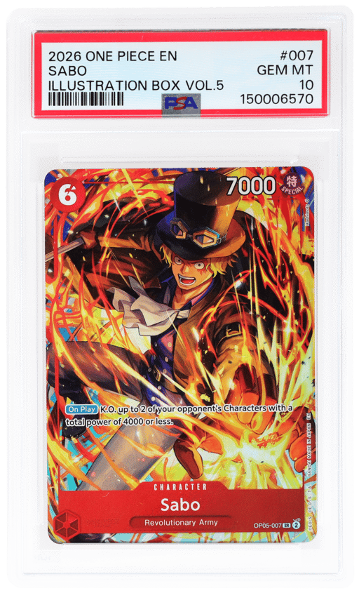 2026 One Piece Promo Illustration Box Volume 5 Sabo #OP05007 PSA 10