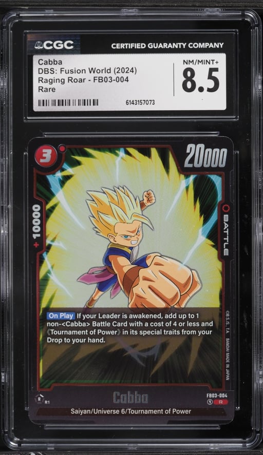 2024 Dragon Ball Super Fusion World Raging Roar Cabba #FB03-004 CGC 8.5 NM-MT+