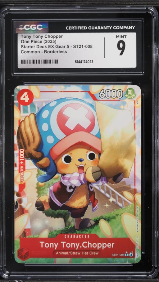 2025 One Piece Starter Deck EX Gear 5 Borderless Alt Art Tony Tony Chopper #008 CGC 9 MINT