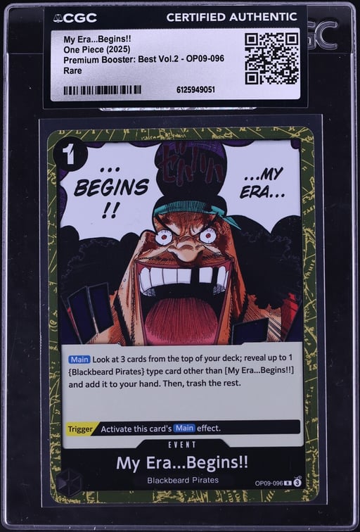 2025 One Piece Premium Booster: Best Vol.2 My Era...Begins!! #OP09-096 CGC AUTH