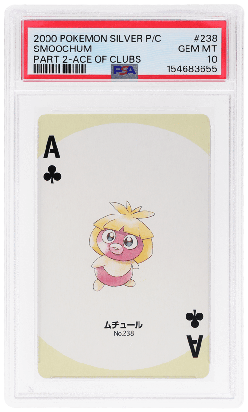 2000 Pokemon Silver Version Part 2 Playing Cards Ace of Clubs Smoochum #238 PSA 10