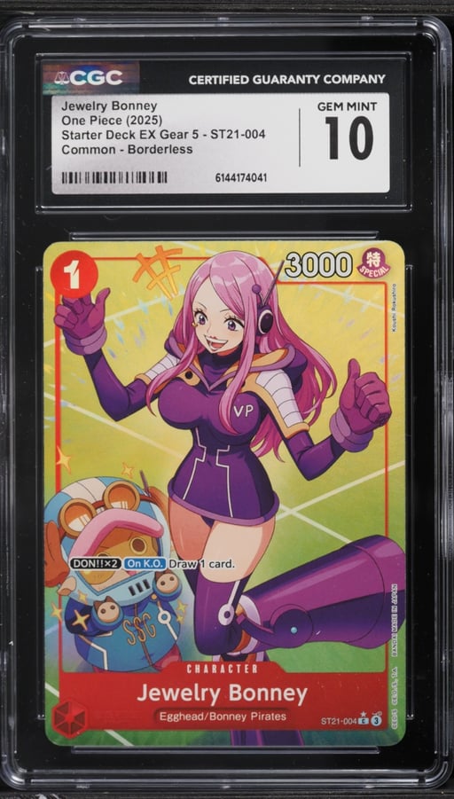 2025 One Piece Starter Deck EX Gear 5 Borderless Jewelry Bonney #ST21-004 CGC 10 GEM MINT