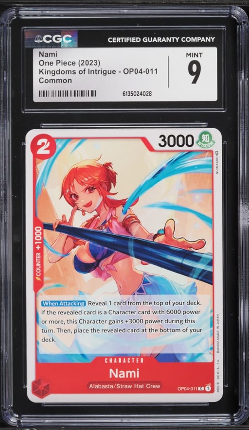 2023 One Piece Kingdoms Of Intrigue Nami #OP04-011 CGC 9 MINT