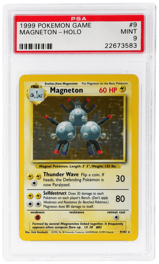 1999 Pokemon Game Holo Magneton #9 PSA 9