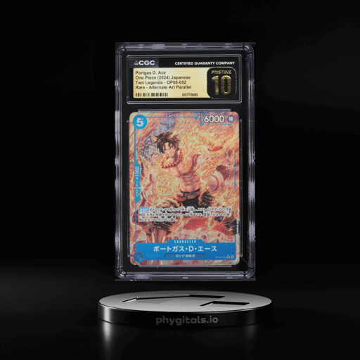 2024 One Piece Japanese Two Legends Alt Art Parallel Portgas D. Ace #OP08-052 CGC 10 PRISTINE