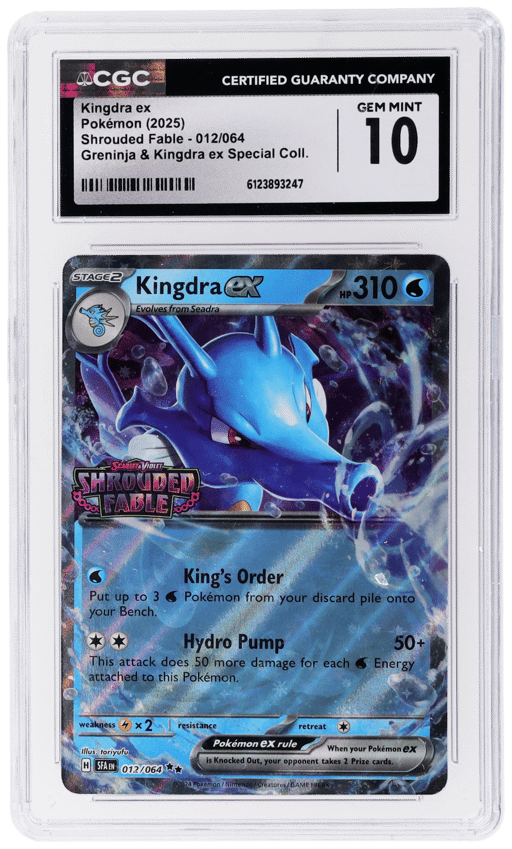 2023 Pokemon Scarlet and Violet Black Star Promo Shrouded Fable Kingdra Ex Special Illustration Collection Kingdra Ex #012 CGC 10