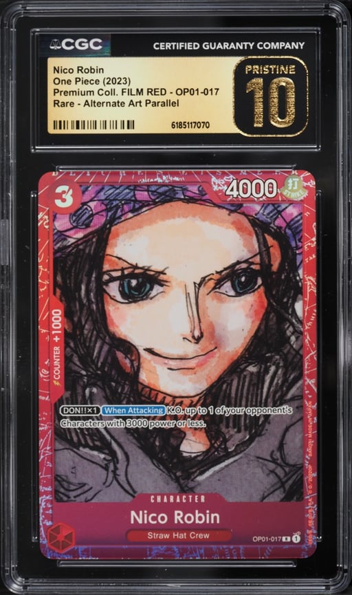 2023 One Piece Japanese Premium Collection Film Red Alt Art Nico Robin #OP01-017 CGC 10 PRISTINE