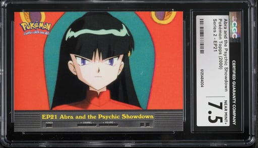 2000 Topps Pokemon Series 2 Abra And The Psychic Showdown #EP21 CGC 7.5 NRMT+