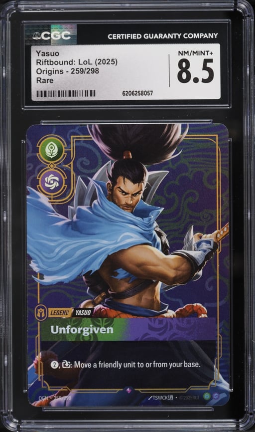 2025 Riftbound League Of Legends LoL Origins Yasuo #259 CGC 8.5 NM-MT+