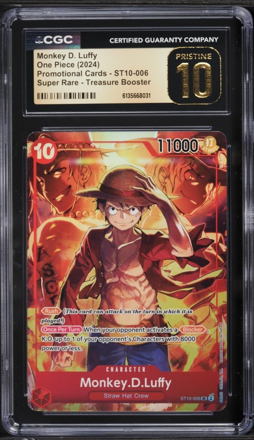 2024 One Piece Promo Treasure Booster SR Monkey D. Luffy #ST10-006 CGC 10 PRISTINE