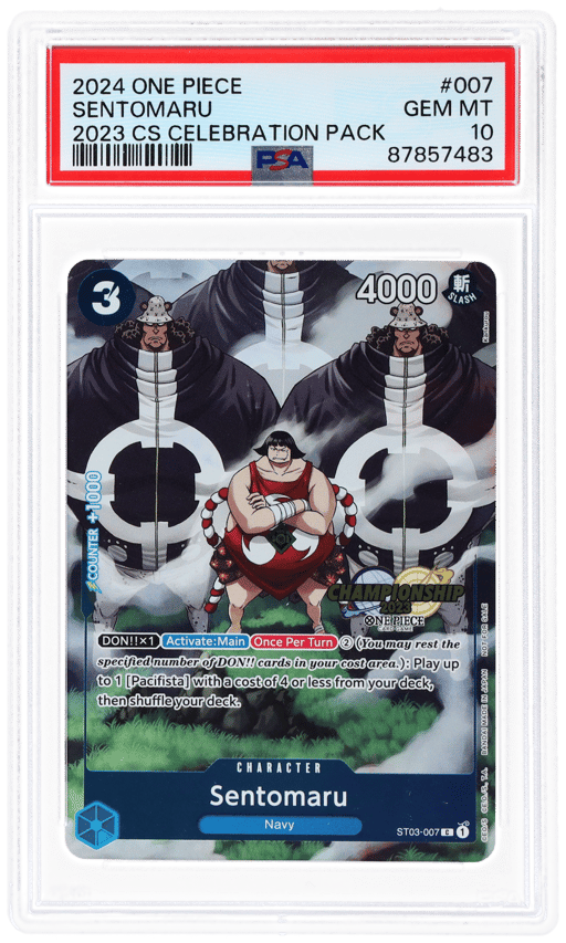 2024 One Piece Championship '23 Celebration Pack Sentomaru #ST03-007 PSA 10