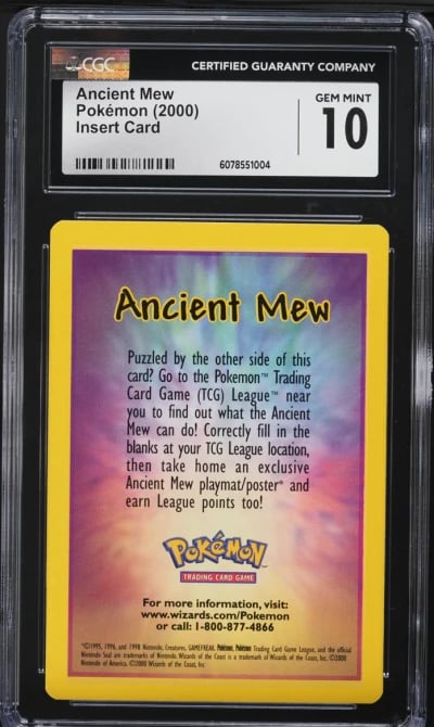 2000 Pokemon Insert Card Ancient Mew CGC 10 GEM MINT