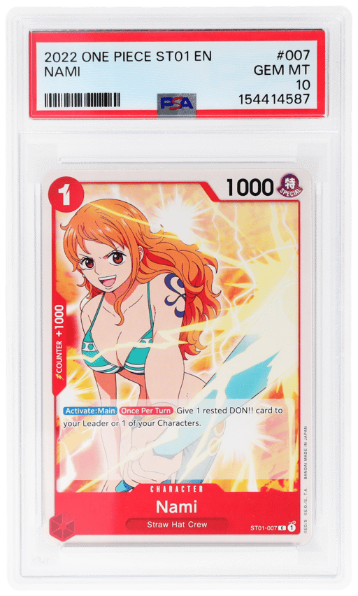 2022 One Piece Starter Deck Straw Hat Crew Nami #ST01007 PSA 10