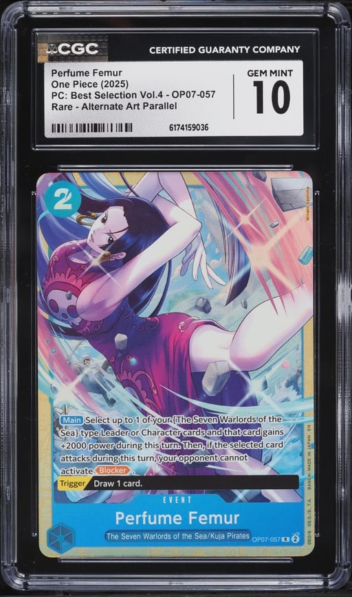 2025 One Piece Premium Collection Best Selection Vol.4 Perfume Femur #OP07-057 CGC 10 GEM MINT