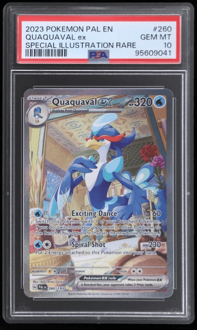 2023 Pokemon Scarlet and Violet Paldea Evolved Special Illustration Rare Quaquaval Ex #260 PSA 10