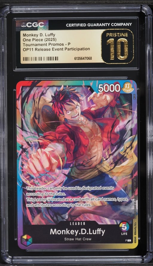 2025 One Piece Promo Tournament Release Event Participation Monkey D. Luffy #P CGC 10 PRISTINE