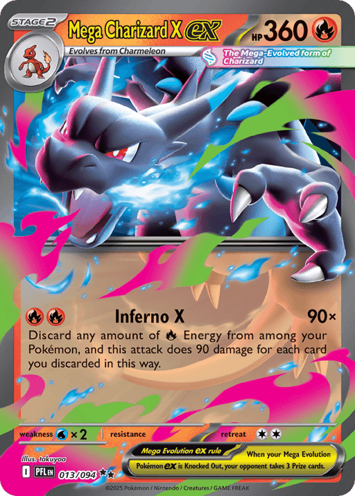 2025 Mega Charizard X ex #13 Phantasmal Flames
