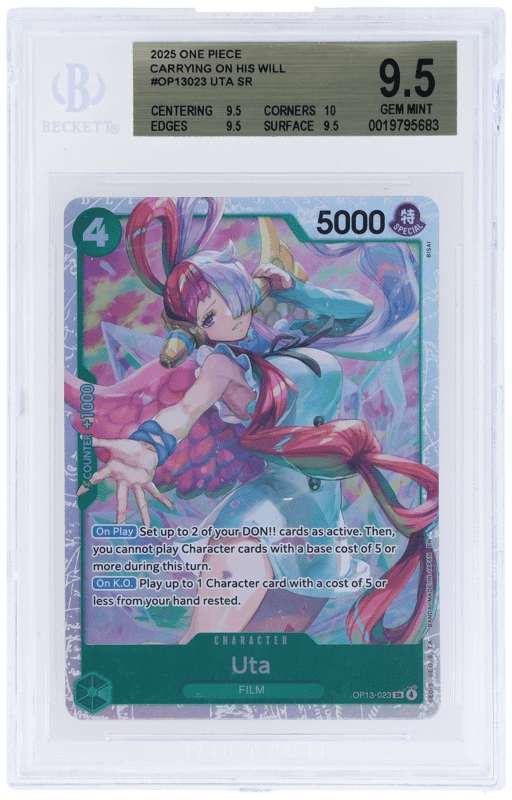 2025 One Piece Card Game Carrying On His Will Uta #OP13023 BGS 9.5