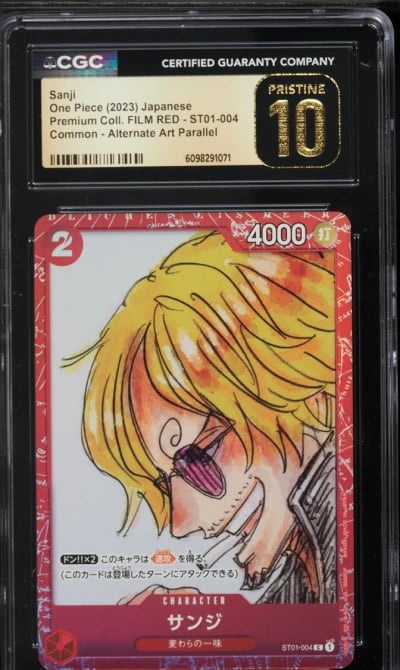 2023 One Piece Japanese Premium Film Red Alt Art Sanji #ST01-004 CGC 10 PRISTINE