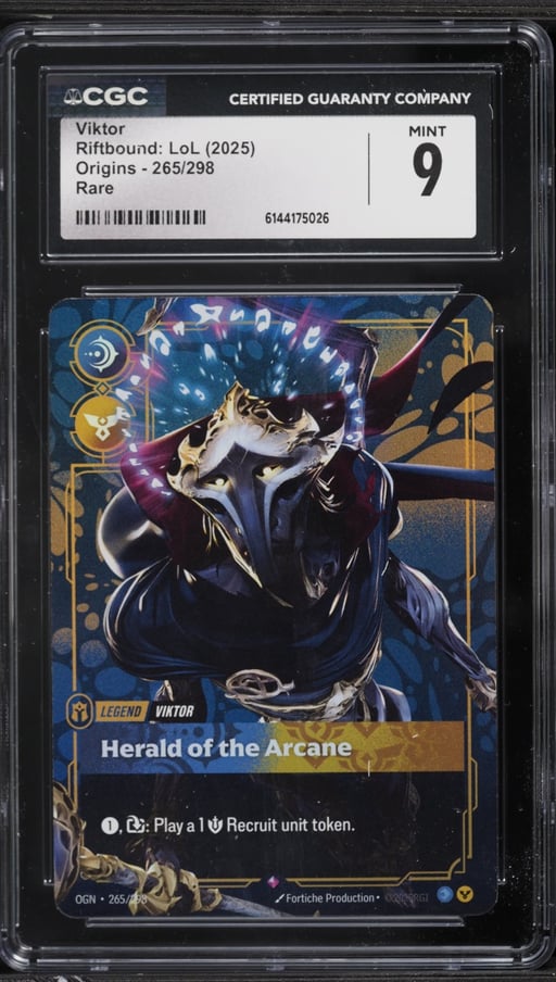 2025 Riftbound League Of Legends LoL Origins Viktor #265 CGC 9 MINT